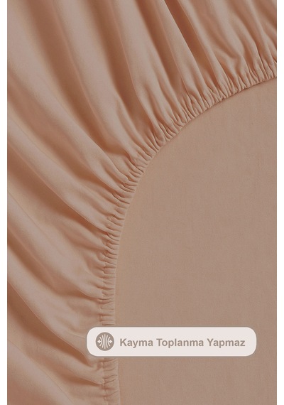 Elart Tiara Nevresim Takımı Çift Kişilik Lastikli Çarşaf %100 Pamuk Ranforce Ahşap Düğmeli 200x220 Cm Tarçın Tarçın