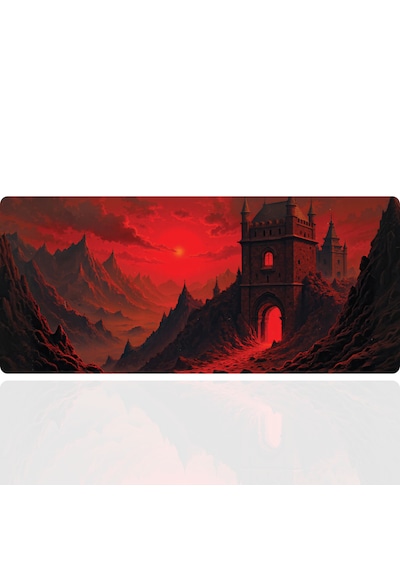 90x40 Cm Şato Desenli Oyuncu Gaming Mouse Pad Kaymaz Kauçuk Taban Fare Altlığı Xxl Mousepad Catle Serisi 003