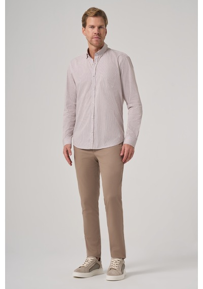 Morven Erkek Bej Pamuk Trend Çizgili Dynamic Fit Düğmeli Yaka Gömlek 26ms004006653 Bej Morven Erkek Bej Pamuk Trend Çizgili Dynamic Fit Düğmeli Yaka Gömlek 26ms004006653 Bej