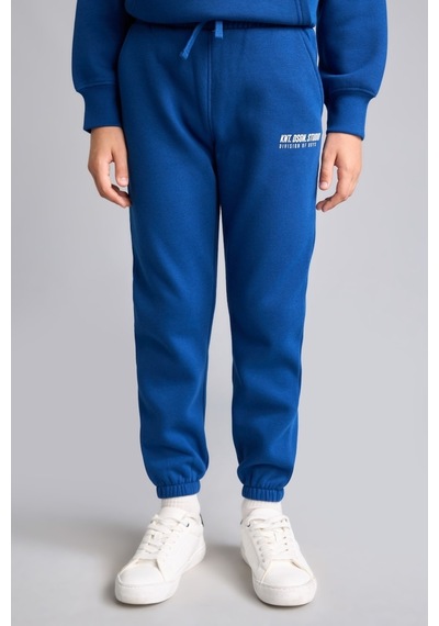 Defacto Baskılı Lastikli Paça Kalın Kumaş Jogger Eşofman Altı Erkek Çocuk H9685a826wnbe842 Mavi-be842