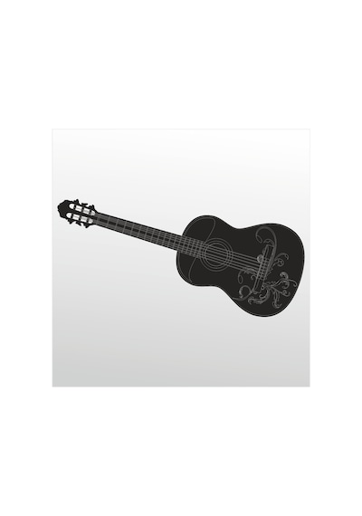 Folyo Sticker Gitar 90 Cm Uzunluk Siyah