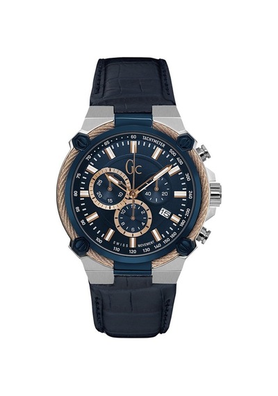 Gc Gcy24001g7 Uyumlu Lacivert Deri Saat Kordonu