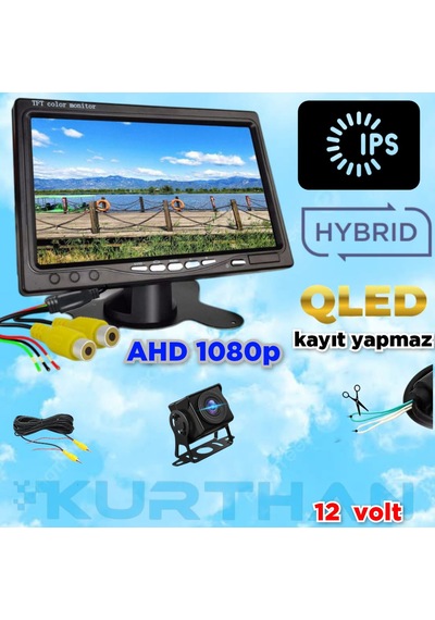 7'' Qled Ips Ekran Ve 1 Ad. Ahd 1080p 180 Derece Geniş Açı Kamera