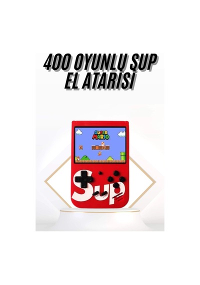 Hubrendy Tekno Çocuklara Özel Taşınabilir Sup El Atarisi 400 Oyunlu Nostaljik Oyun Konsolu