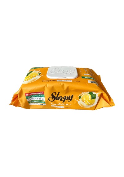 Sleepy Extra Doğal Limon Yağı Özlü Islak Yüzey Temizlik Havlusu - 100'lü 10 Paket