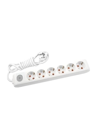 Viko 2 Metre 6'lı Topraklı Priz Anahtarlı Uzatma Kablosu