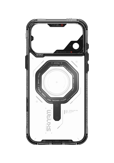 Apple Uyumlu iPhone 18 Pro Max Uyumlu Kılıf Skinarma M-safe Şarj Özellikli Airbag Tasarımlı Magma Kapak Füme