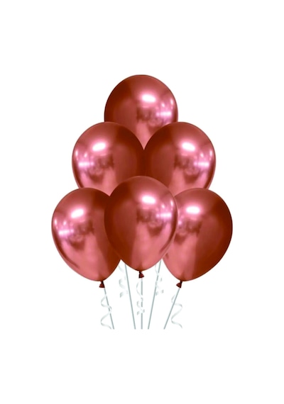50 Adet Krom Aynalı Çok Parlak Balon Rose Gold