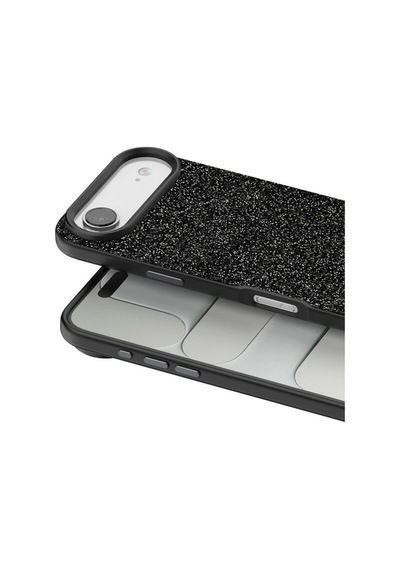Onegif Apple iPhone Uyumlu 17 Air Bright Simli Kapak - Siyah İtdark49174
