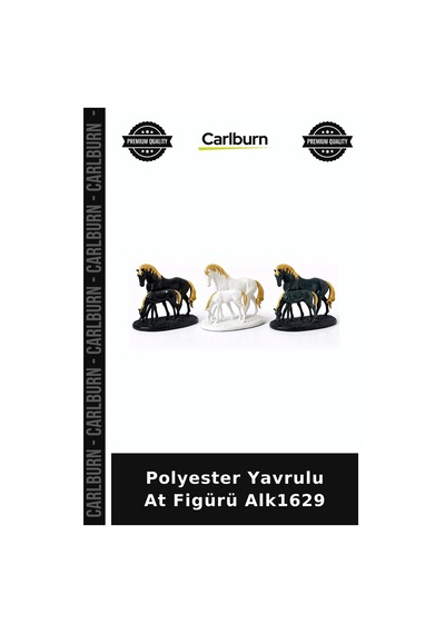 Özel Üretim Dekoratif Figür Ev Aksesuarı Hediyelik Polyester Yavrulu At Figürü Alk1629