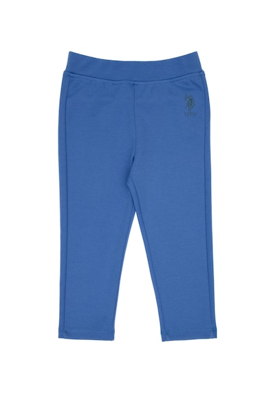 U.S. Polo Assn. Kız Çocuk İndigo 3/4 Boy İnterlok Tayt 50306792-VR028