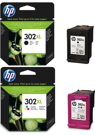Hp 302Xl Siyah Hp 302Xl Renkli İkili Paket