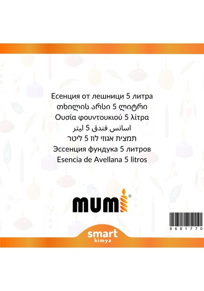 Fındık Mum Esansı 5 Litre Şeffaf