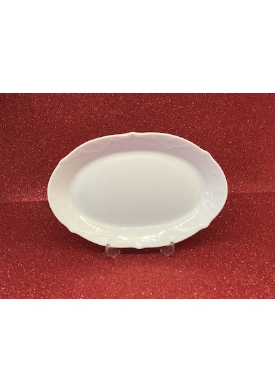 Porland Porselen Queen Beyaz 23 Cm Kayık Tabak 2 Adet