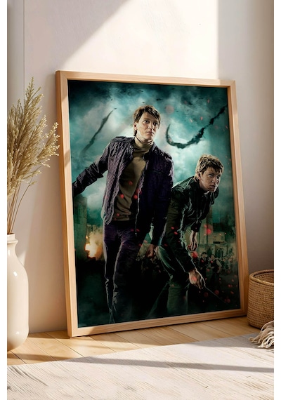 Fred Ve George Weasley Çerçeveli Tablo - Lüks Harry Potter İkizler Savaş Posteri Modern Duvar Dekoru Kayın Fred Ve George Weasley Çerçeveli Tablo - Lüks Harry Potter İkizler Savaş Posteri Modern Duvar Dekoru Kayın