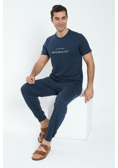 Sevim Erkek Kısa Kol Lacivert Pijama Takım C9t0n59 001