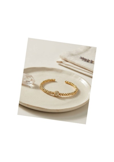 Gold Renk Dorika Model Zirkon Taşlı Kadın Bileklik Tj-bb8857 Evimdeyokyok