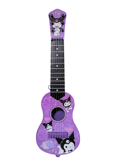Oyuncak Mor Kuromi Modelli İspanyol Gitar 6 Telli Çocuk Gitarı 48 Cm.