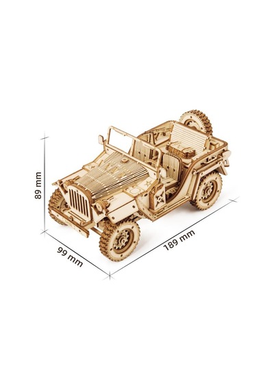 Rokr Mc701 Asker Ordu Arabası Army Field Car Dıy Minyatür Maket Model Seti Ahşap 3d Wooden Puzzle 3d Model Kit Detaylı Dekoratif Hobi Seti Ahşap Maket