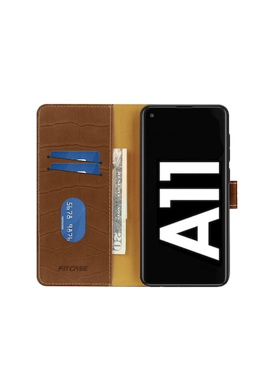 Samsung Uyumlu Galaxy A11 Kilif Kroko Desen Kapakli Cüzdanli 489388778