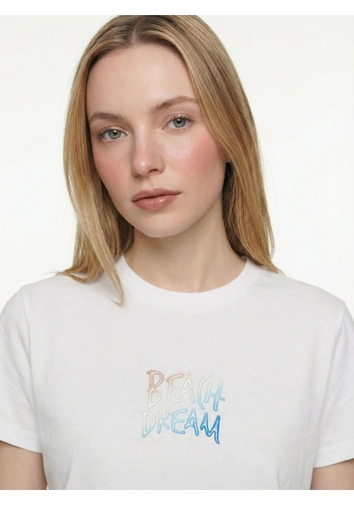 LOFT Boxy Fit Kadın Tshirt K.kol Lf2042222 Q1.v1 Beyaz