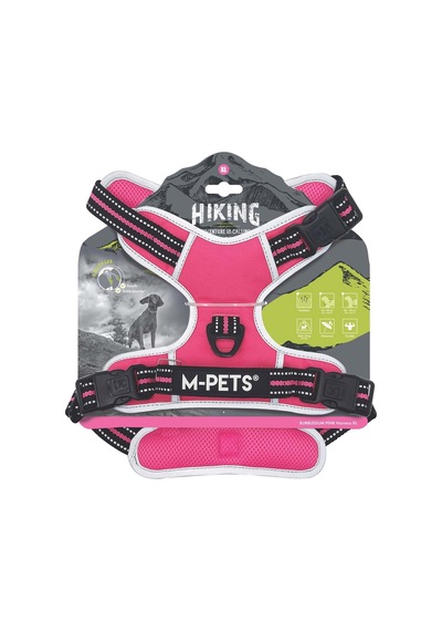 M-pets Hıkıng Reflektörlü Soft Sırt Tasması Pınk Xl