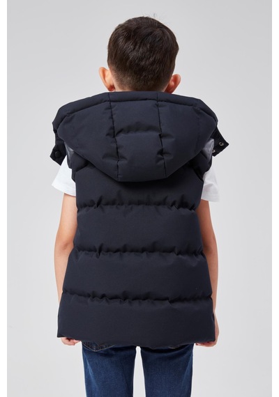 Benitto Kids Kapüşonlu Erkek Çocuk Şişme Yelek 51310 Lacivert