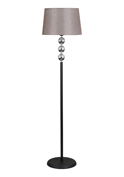 Silva Siyah Krom Metal Lambader Koyu Kahve Konik Şapka Modern , Yatak Odası, Salon Lambader Çok Renkli