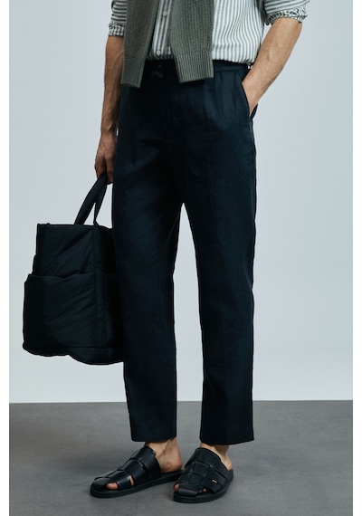 Lufian Karl Smart Erkek Chino Pantolon Slim Fit Siyah Siyah 111190350100100 Siyah