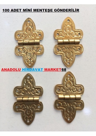 Anadoluhirdavat Yonca Mini Menteşe Tavla Ve Kutu Menteşesi Sarı Renk 100 Adet