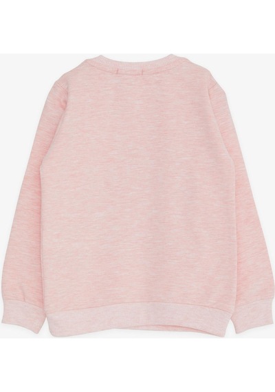 Breeze Kız Çocuk Sweatshirt Unicorn Baskılı 2-6 Yaş, Somon Melanj-somon Melanj Somon Melanj