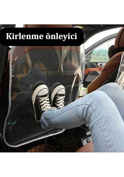 Silinebilir Oto Araba Koltuk Arkası Koruyucu Şeffaf Kılıf Oto Kılıf Araç Koltuk Arkası Koruma 1 Adet