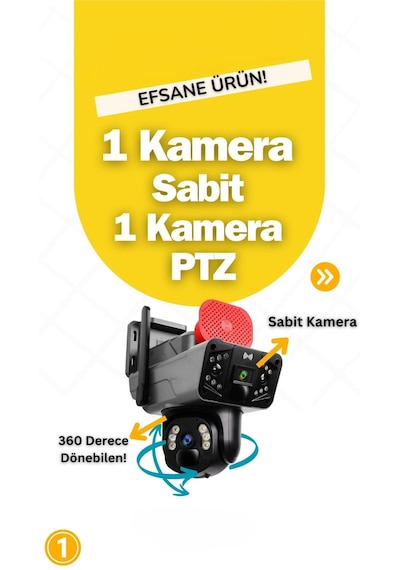 Avenir 6 mp 2 Kameralı Güneş Enerjili Ptz 4g Sim Kartlı 256 GB Sd Kart Destekli Kamera 360° Dönebilir