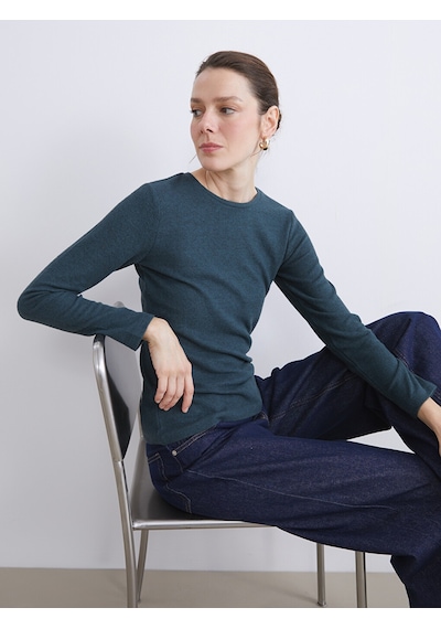 Lcw Everyday Yeşil Bisiklet Yaka Kadın Body