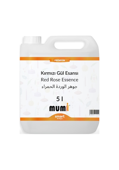 Premium Kırmızı Gül Mum Esansı 5 Litre