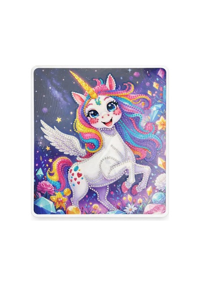 5d Elmas Taş İşleme Kiti Tablo 21x25 Cm Unicorn Desenli Diamond Painting