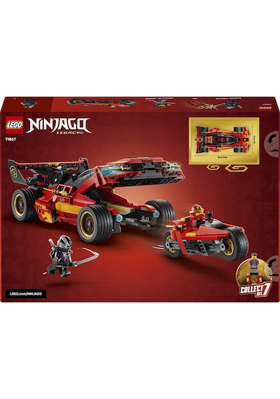 LEGO® NINJAGO® X-1 Ninja Turbo Otomobili 15. Yıl Dönümü 71867 - 14 Yaş Üzeri için Yaratıcı Oyuncak Yapım Seti (691 P)