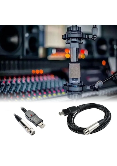 Usb 2.0 To Cannon Xlr Mikrofon Kablosu Usb Xlr Çevirici Kablo 3m