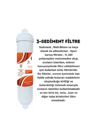 Kapalı Kasa Su Arıtma Cihazları için 4'Lü Filtre Seti