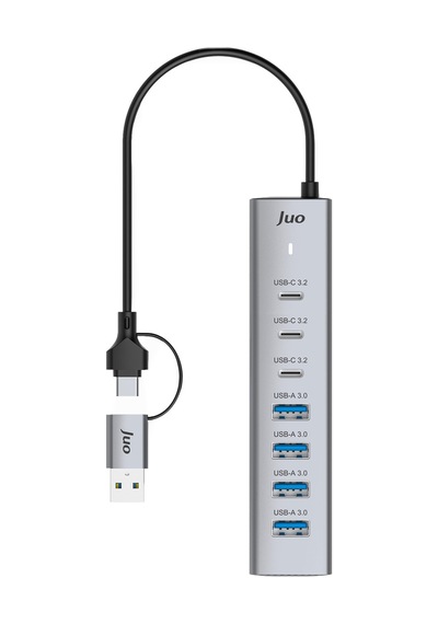 Juo Type-c Ve Usb-a 7 Portlu 4 Usb-a 3 Type-c 5gbps Usb 3.2 Çoklayıcı Hub Dönüştürücü