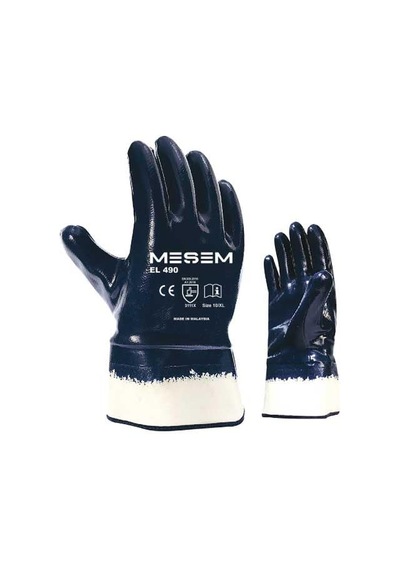 Meşem Petrolcü İş Eldiveni, Xl/10 Beden, 6 Çift, Model El490