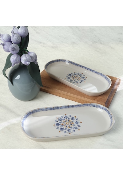 Keramika Sapphire Noyan Kayık Tabak 26 Cm 2 Adet 22745 Çok Renkli