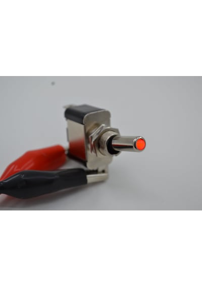 Toggle Switch 1-0 Kırmızı Ledli Metal Anahtar 3 Pin 12v