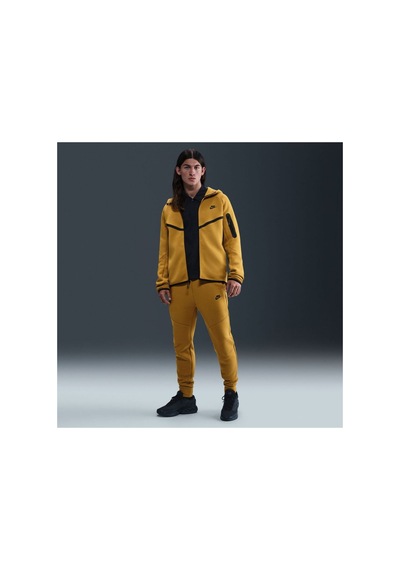 Nike Tech Fleece Tam Fermuarlı Kapüşonlu Sarı