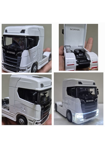 Diecast Model Araç 12 Cm Scania V8 R730 Metal Çekici Oyuncak Tır