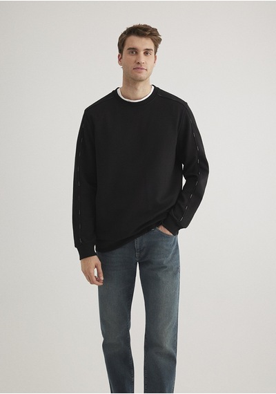 Mavi - Bisiklet Yaka Siyah Sweatshirt 0s10329-900 Siyah