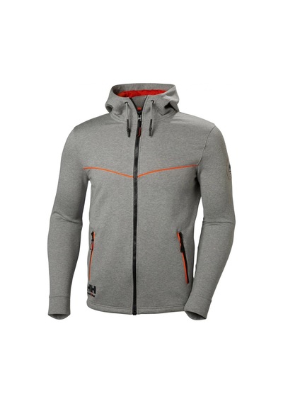 Helly Hansen Workwear Chelsea Evolutıon Fermuarlı Kapüşonlu Sweat Koyu Gri