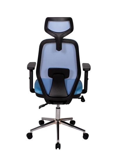 Ofisbazaar Dali Fileli Yönetici Koltuğu Ergonomik Başlıklı Ofis Koltuğu Açık Mavi Mavi
