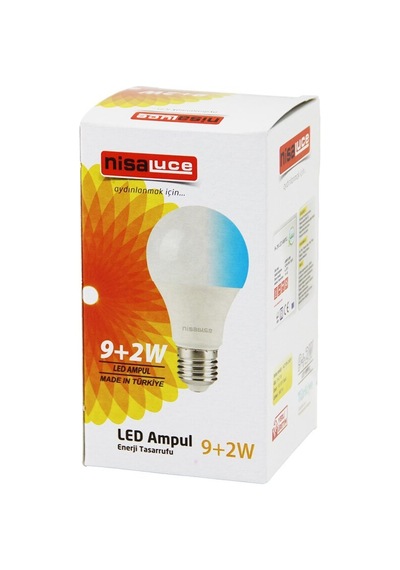 Nisaluce Eamp-074/bm Led Ampul 9+2w E27 Beyaz-mavi - 10'li Paket Diğer