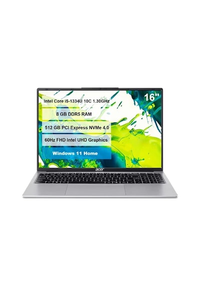 Acer Aspire Lite AL16-54P-51RZ NX.D72EY.001 i5-1334U 8 GB 512 GB SSD 16" W11H Dizüstü Bilgisayar